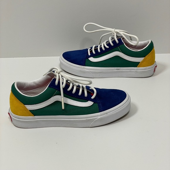 Vans Old Skool Yacht Club Colorblock Shoes Blue Green Yellow Mens 5.5 Womens 7